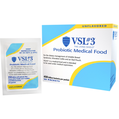 VSL#3® High-Potency, Multi-Strain, Unflavored, Probiotic Powder (450B CFU) 30 packets