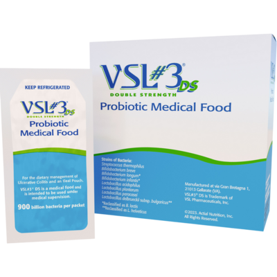 VSL#3® High-Potency, Multi-Strain, Unflavored, Double-Strength Probiotic Powder (900B CFU)