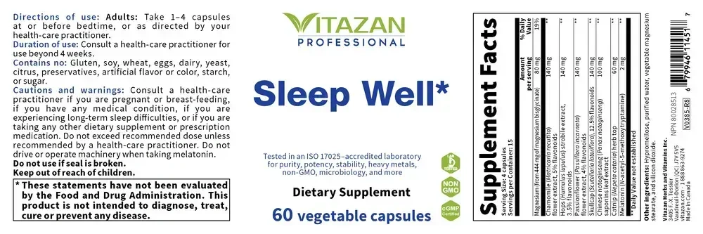 Product image for Sleep Well*.
