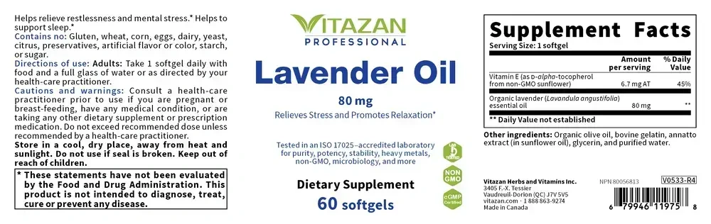 Product image for Lavender Oil 80mg.