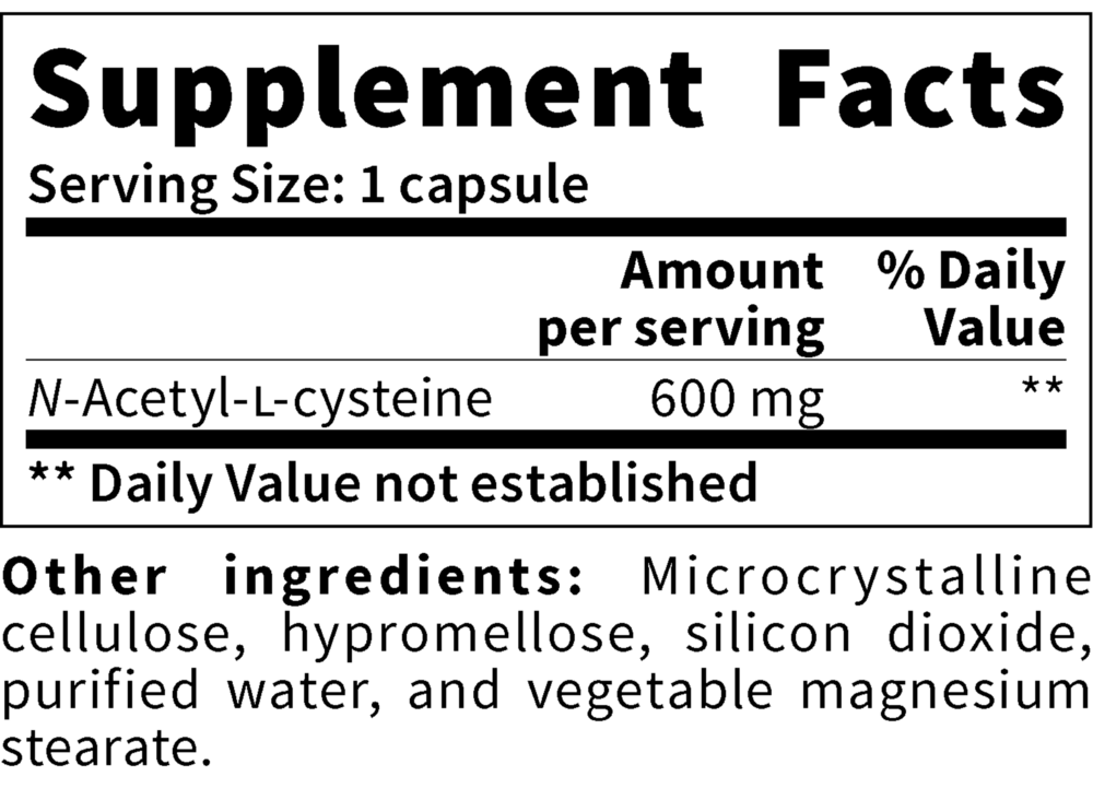 Product image for N.A.C. 600mg.