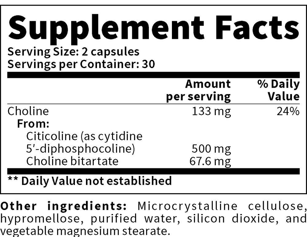 Product image for Citicoline 250 mg.