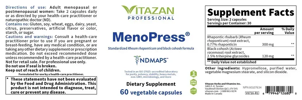 Product image for MenoPress.