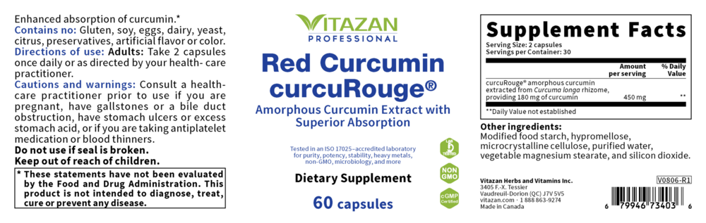 Product image for Red Curcumin curcuRouge.
