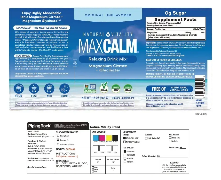 Product image for MAX CALM Magnesium Citrate + Glycinate Original.