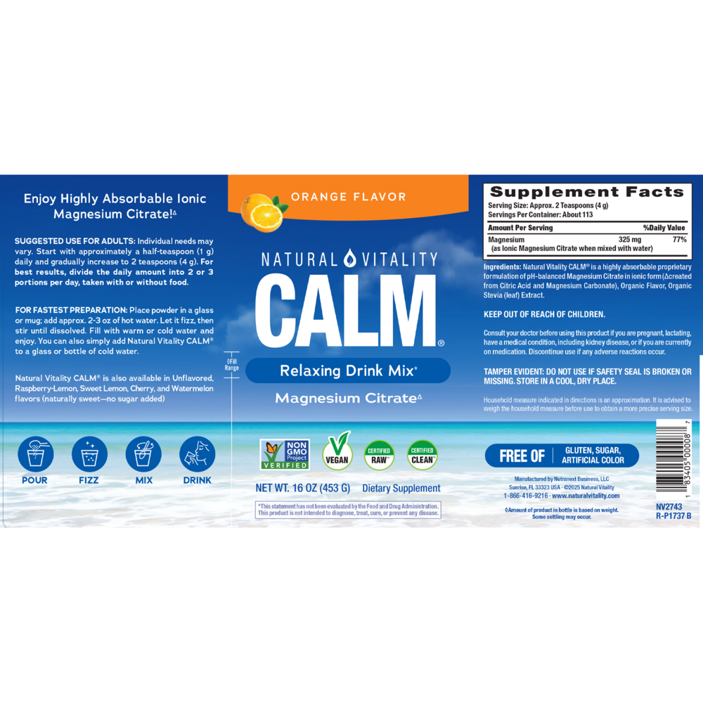 Product image for Natural Calm Orange.