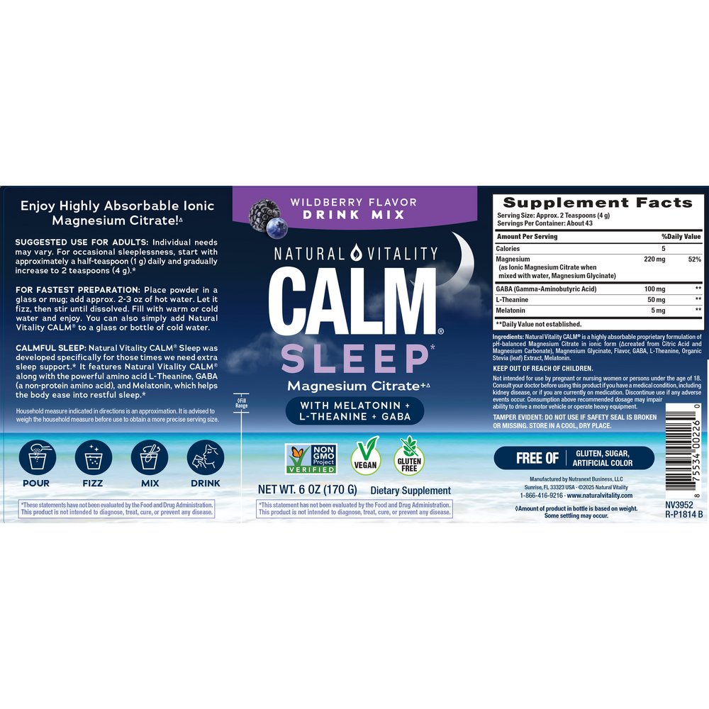 Product image for CALM Sleep®, wildberry.