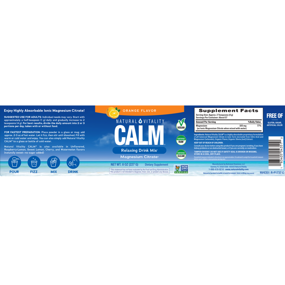 Product image for Natural Calm Orange.