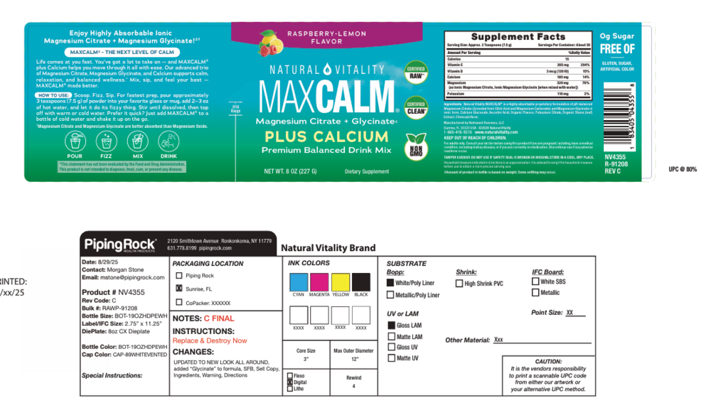 Product image for Natural Vitality MAX CALM Plus Calcium.
