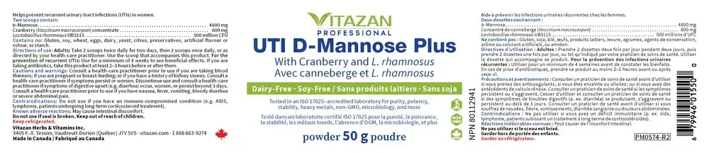 Product image for UTI D-Mannose Plus.