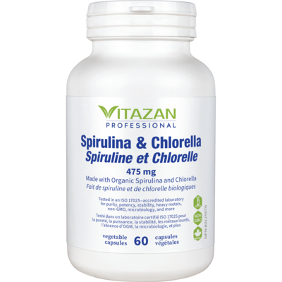 Spirulina and Chlorella - Certified Organic 60 capsules