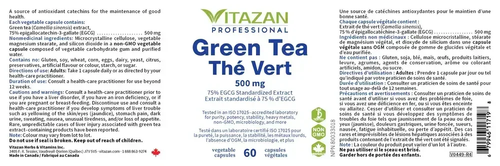 Product image for Green Tea 75% EGCG (500 mg).