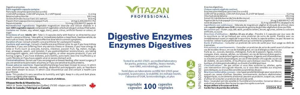 Product image for Digestive Enzymes.