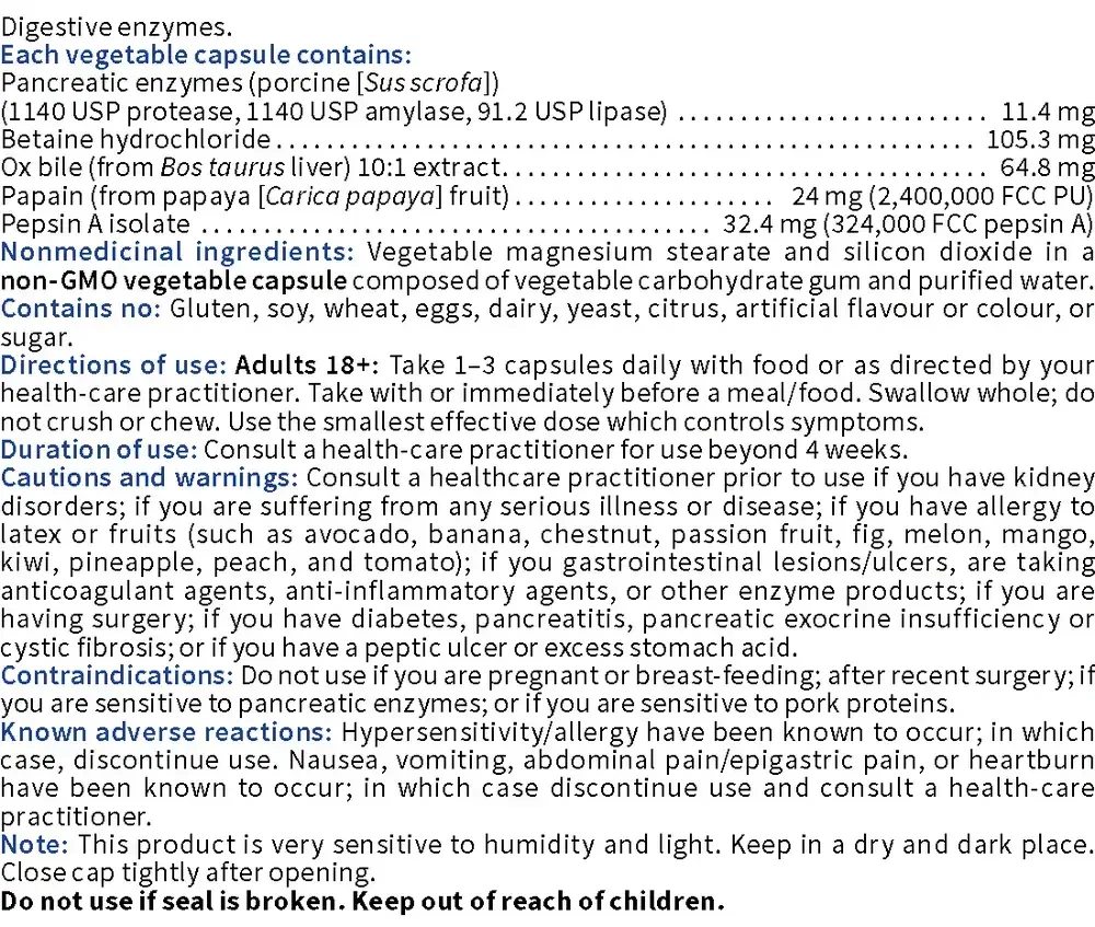 Product image for Digestive Enzymes.