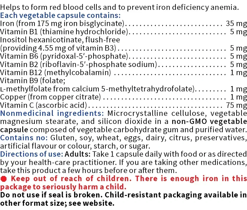 Product image for Iron Bisglycinate 175mg.
