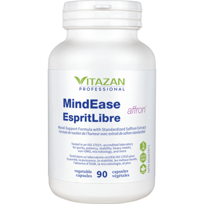 Product image for MindEase with Saffron (90 capsules).