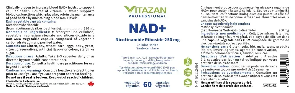 Product image for NAD+ (Nicotinamide Riboside).
