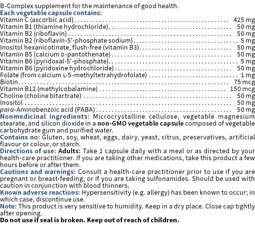 Product image for Vitamin Special B Complex with Vitamin C.