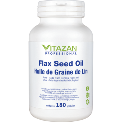 Certified Organic Pure Flax Seed Oil 1000mg 180 Softgels