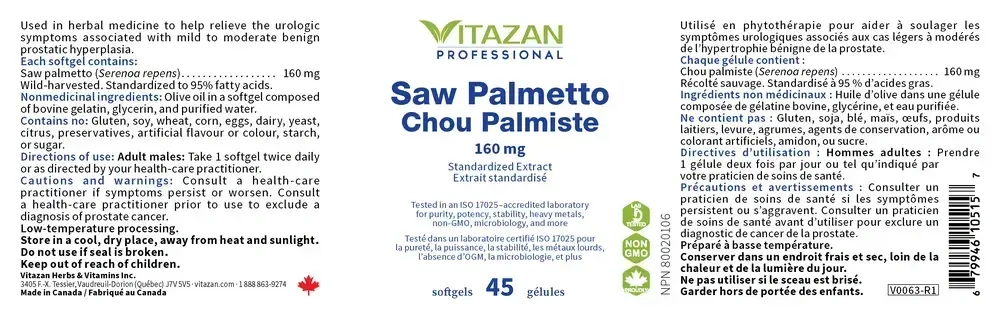 Product image for Saw Palmetto.