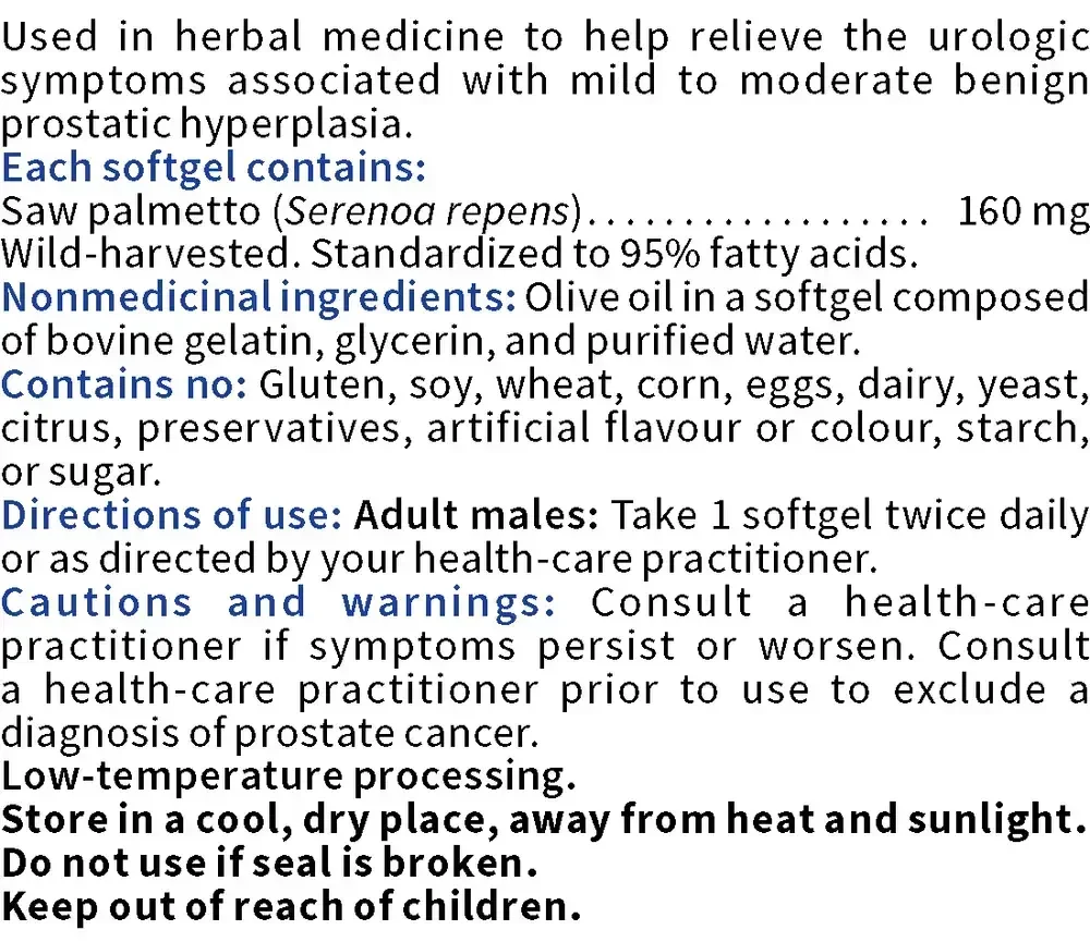 Product image for Saw Palmetto.