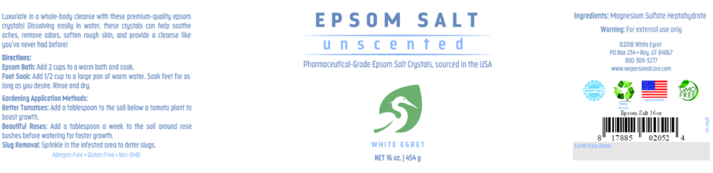 Product image for Epsom Salt Pharmaceutical Grade.