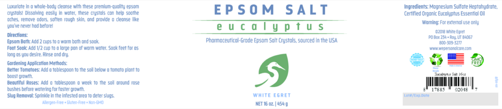 Product image for Epsom Salt, Eucalyptus, Pharmaceutic-Grade.