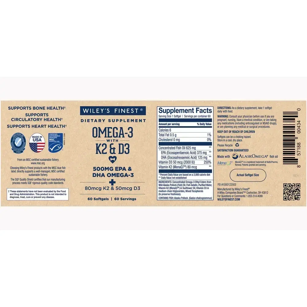 Product image for Omega-3 with K2 &amp; D3.