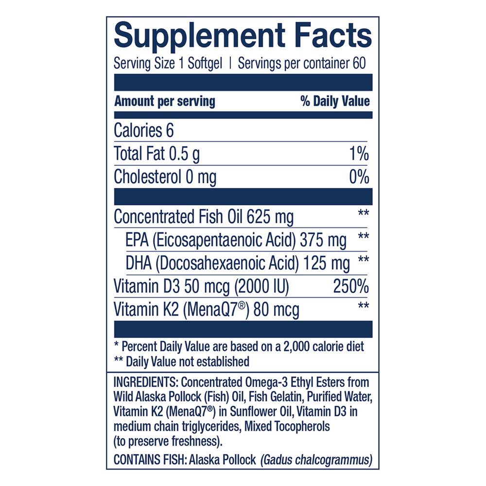 Product image for Omega-3 with K2 &amp; D3.
