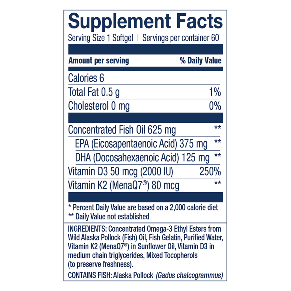 Product image for Omega-3 with K2 &amp; D3.