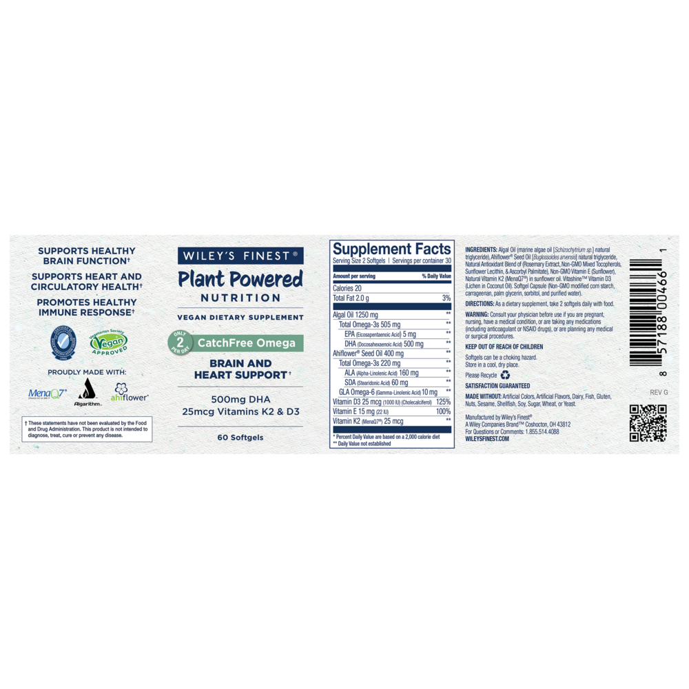 Product image for CatchFree Omega, Plant Powered.