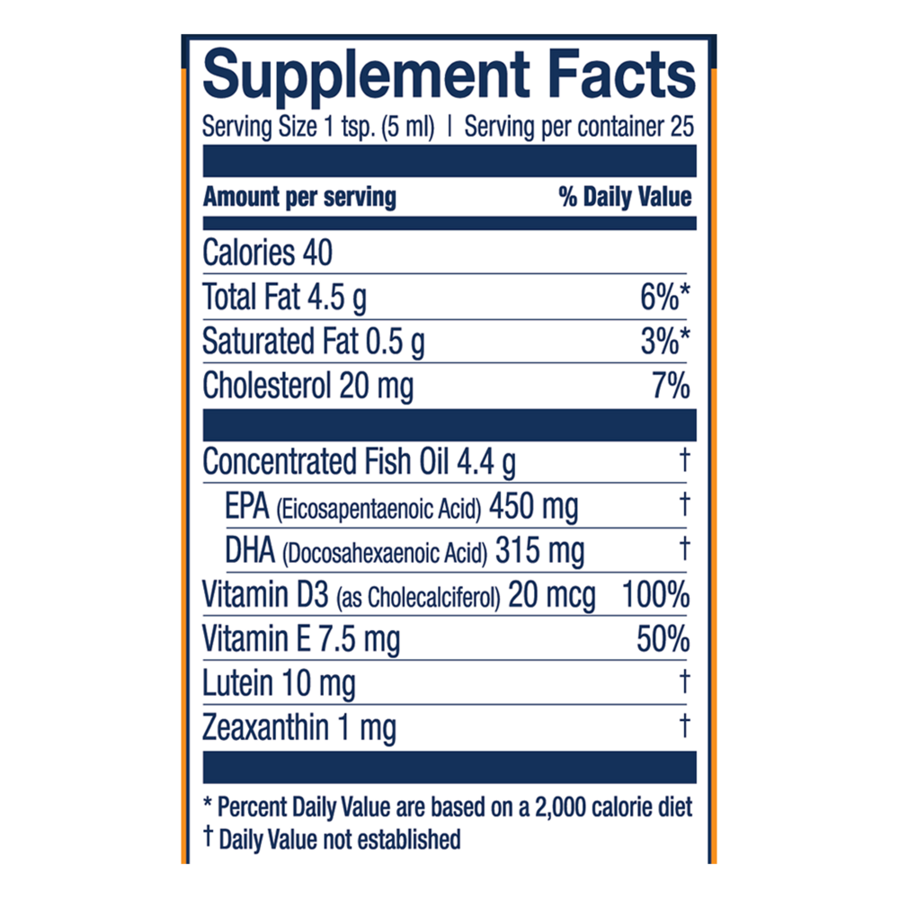 Product image for Wild Norwegian Cod Liver Oil+, Orange Bliss Flavor.