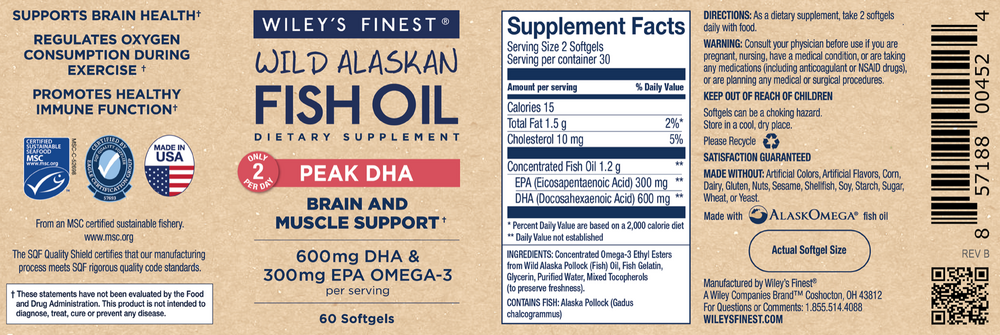 Product image for Peak DHA.
