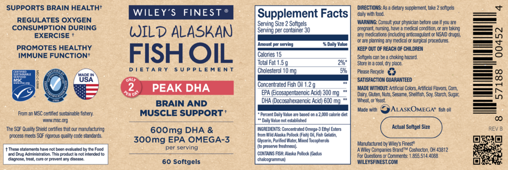 Product image for Peak DHA.