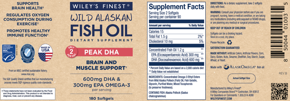 Product image for Peak DHA.