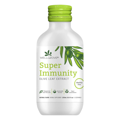 WellGrove Super Immunity Olive Leaf Extract - Natural 250 Milliliters