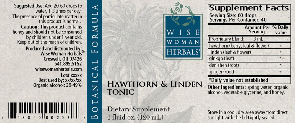 Product image for Hawthorn and Linden Tonic.