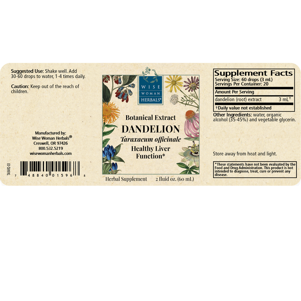Product image for Taraxacum officinale (root) - dandelion (root).