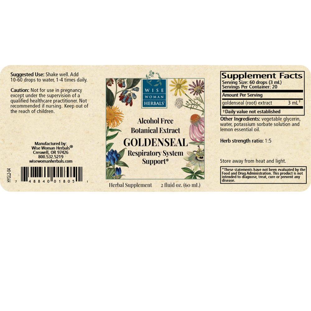 Product image for Goldenseal Glycerite.