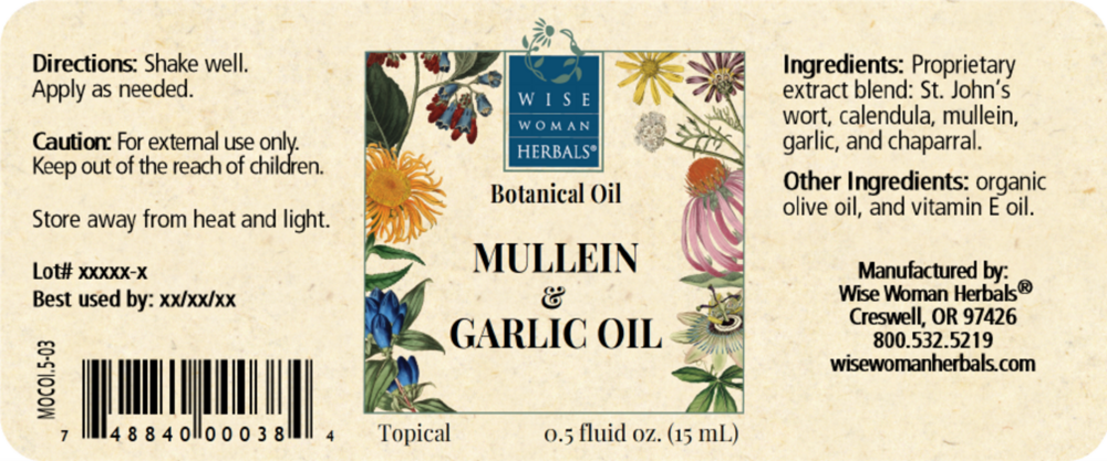 Product image for Mullein and Garlic Oil.