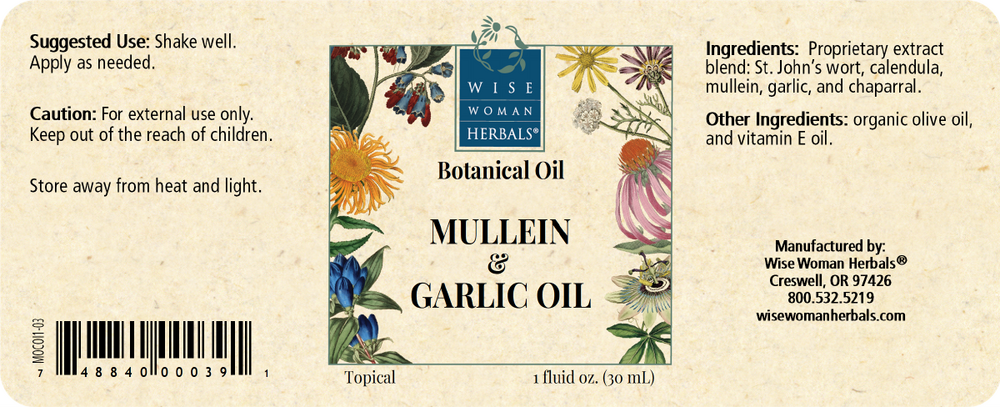 Product image for Mullein and Garlic Oil.