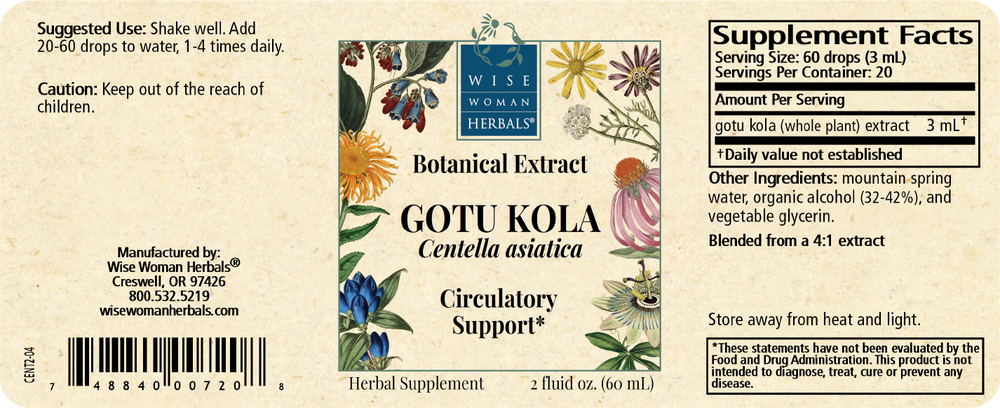 Product image for Centella asiatica - gotu kola.