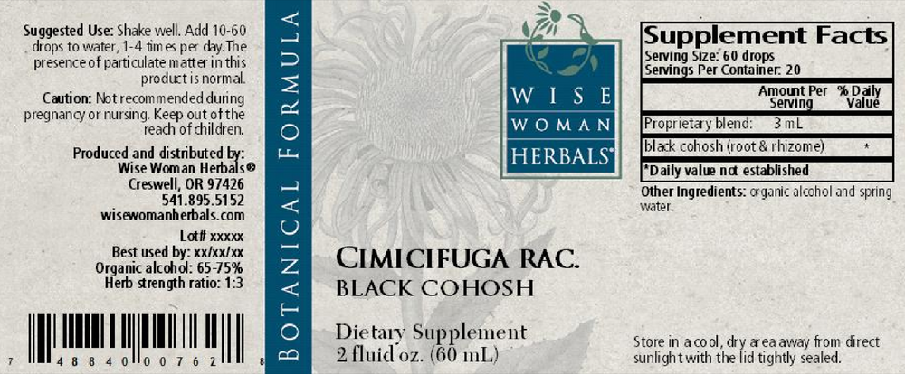 Product image for Cimicifuga racemosa - black cohosh.