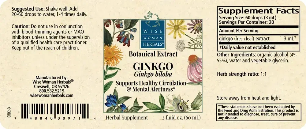 Product image for Ginkgo biloba.