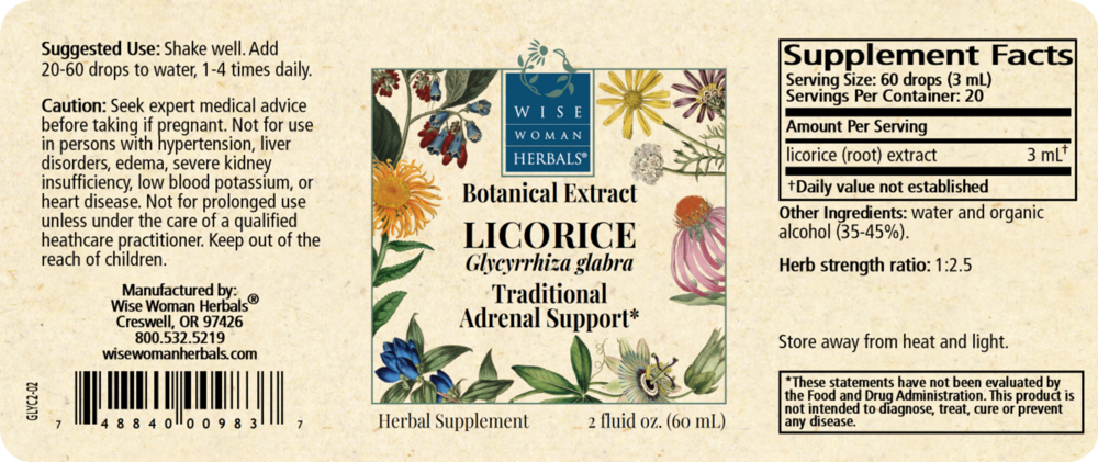 Product image for Licorice (Glycyrrhiza glabra).