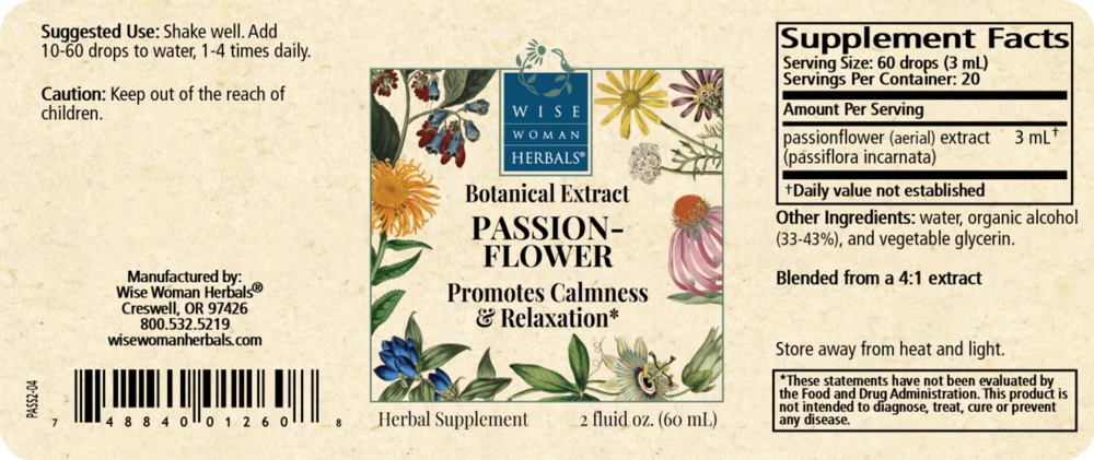 Product image for Passiflora incarnata - passionflower.