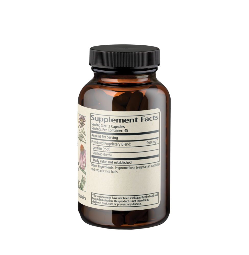 Product image for Gentian and Skullcap Capsules.
