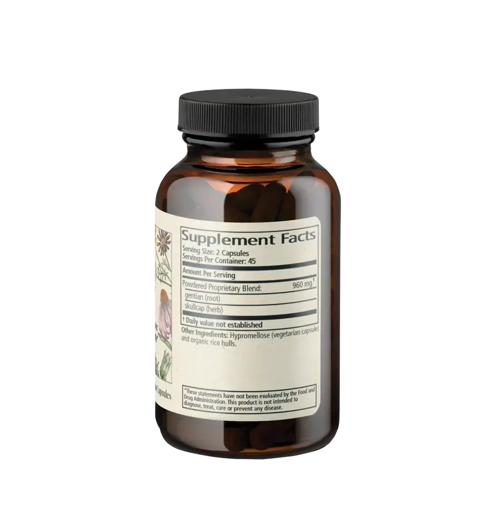 Product image for Gentian and Skullcap Capsules.