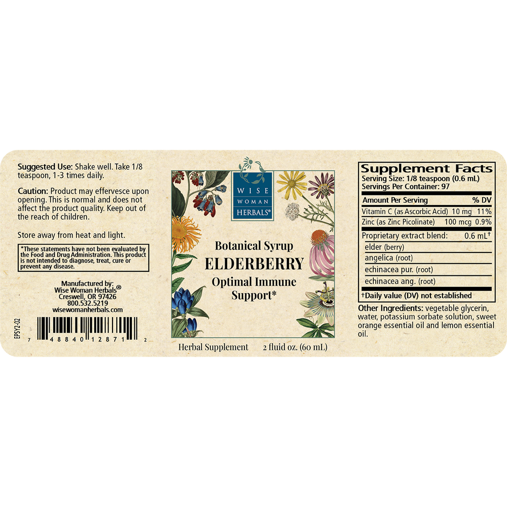 Product image for Elderberry Syrup.