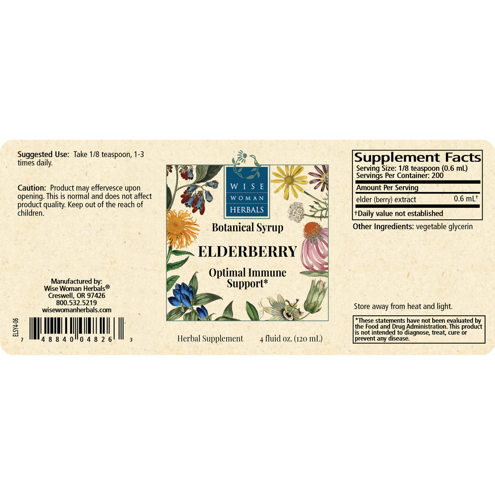 Product image for Elderberry Syrup.